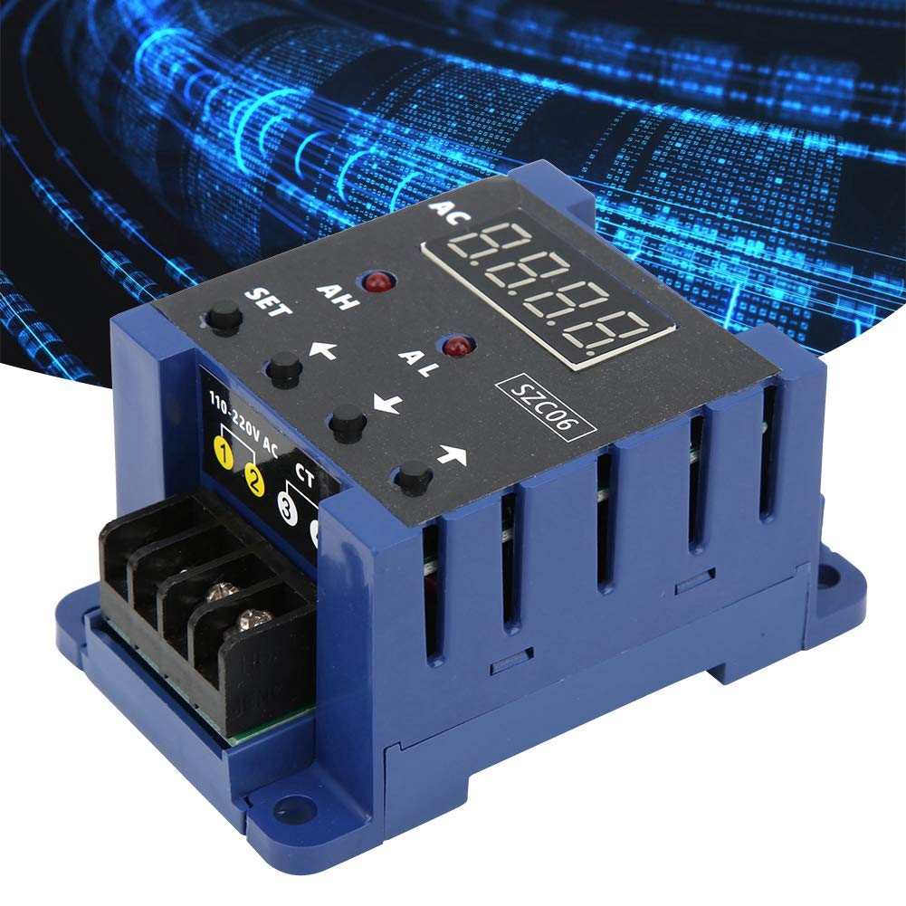 Digitales Wechselstrom-Amperemeter, AC110-220 V Digitales Amperemeter SZD06 mit 0,3-50 A Messbereich Obere untere Grenze, Alarmverzögerungsrelais SZD06 Detec(200A)