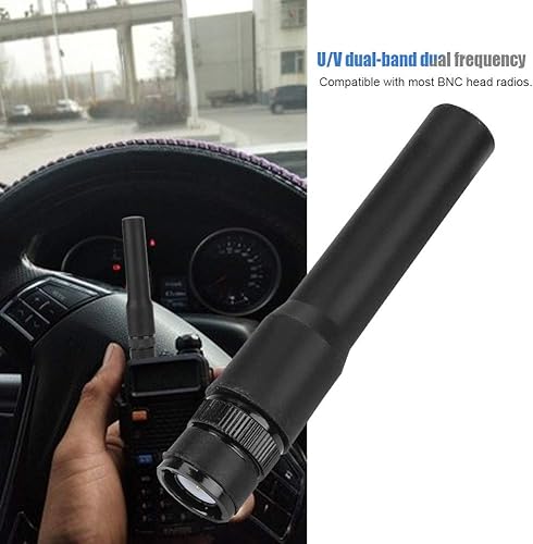 Miniatura 3 de Antena de radio suave VHF UHF 136-174MHz 144MHz-430MHz Radio bidireccional Walkie Talkie de alta ganancia BNC compatible con TK300 TK320 para radios