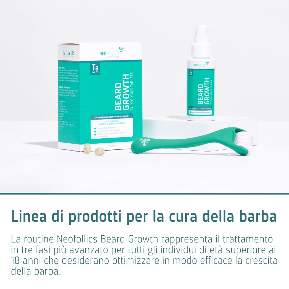 Siero stimolante la crescita della barba Neofollics - 45 ml - L'81% ha riscontrato una maggiore crescita dei peli del viso - Con il 7% di Neoxyl: 41% più efficace del Minoxidil
