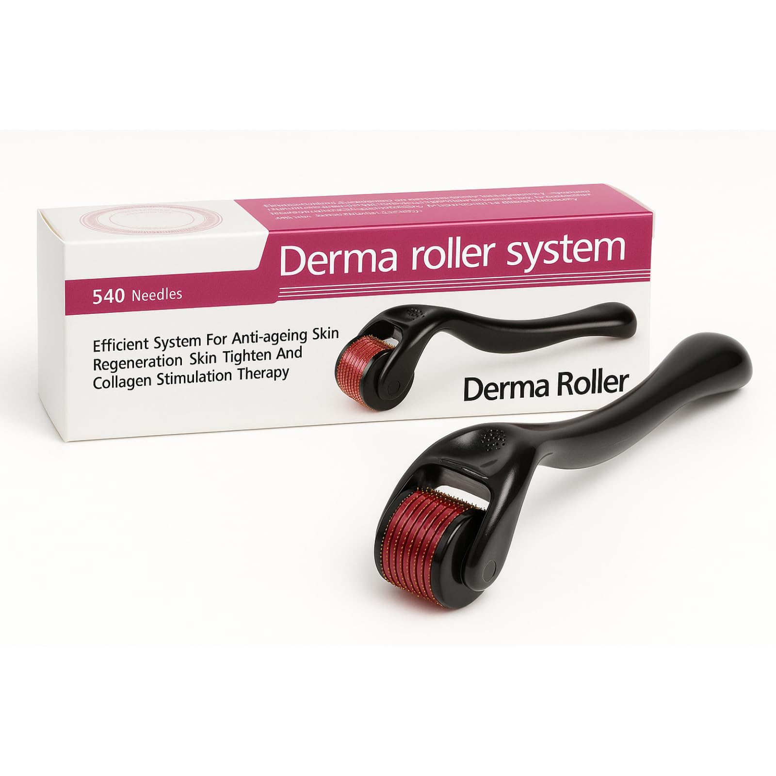 Derma Roller 2mm With 540 Titanium Alloy Needles | Promotes Beard & Hair Growth & Reduces Acne Scars | Safe & Effective to Use-image-0