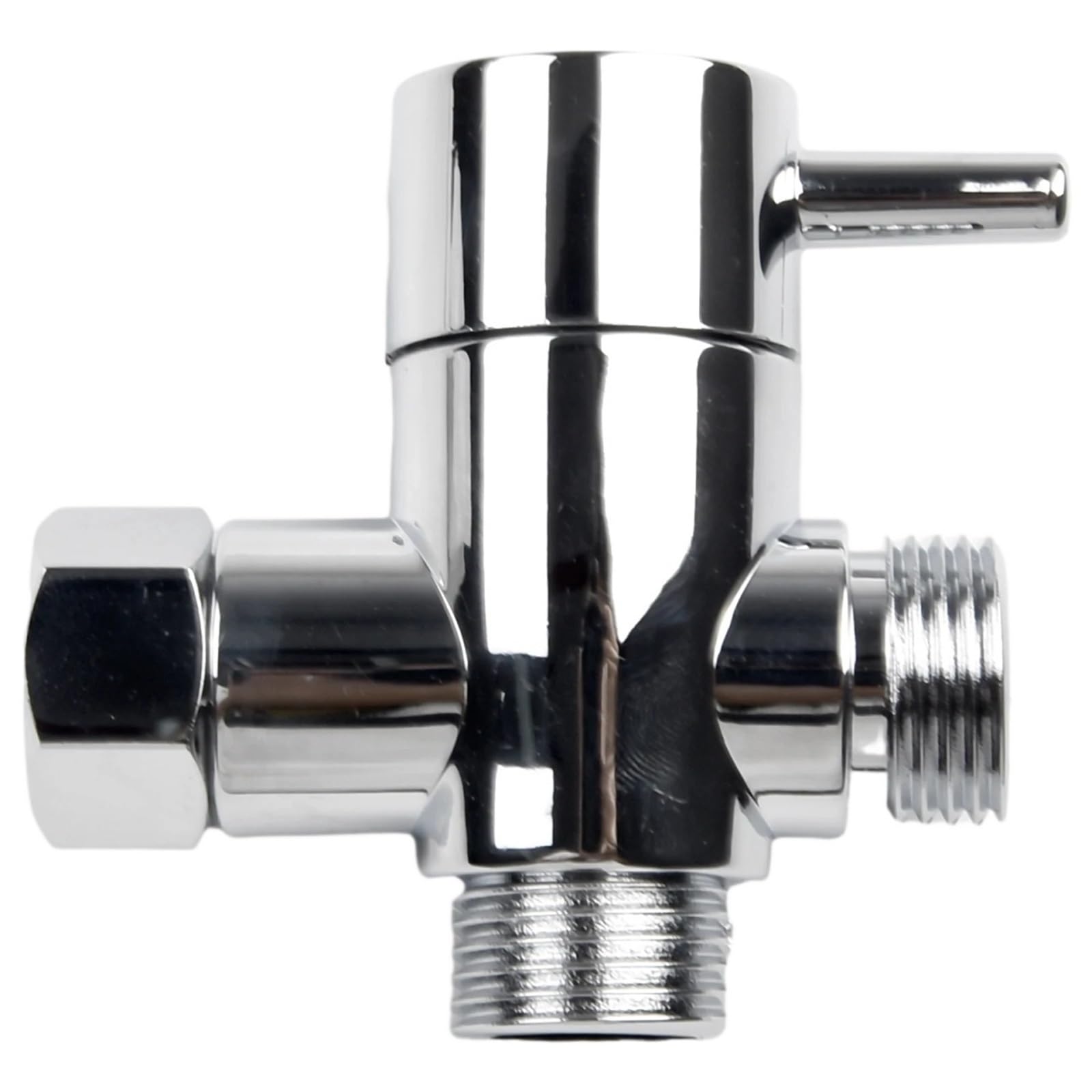 Yilwpv Silver 2 Pcs 3 Wayfaucet Angle Valve G1/2 Three Function Switch Adapter Connector Head Faucet Bathroom Accessories For Bathroom