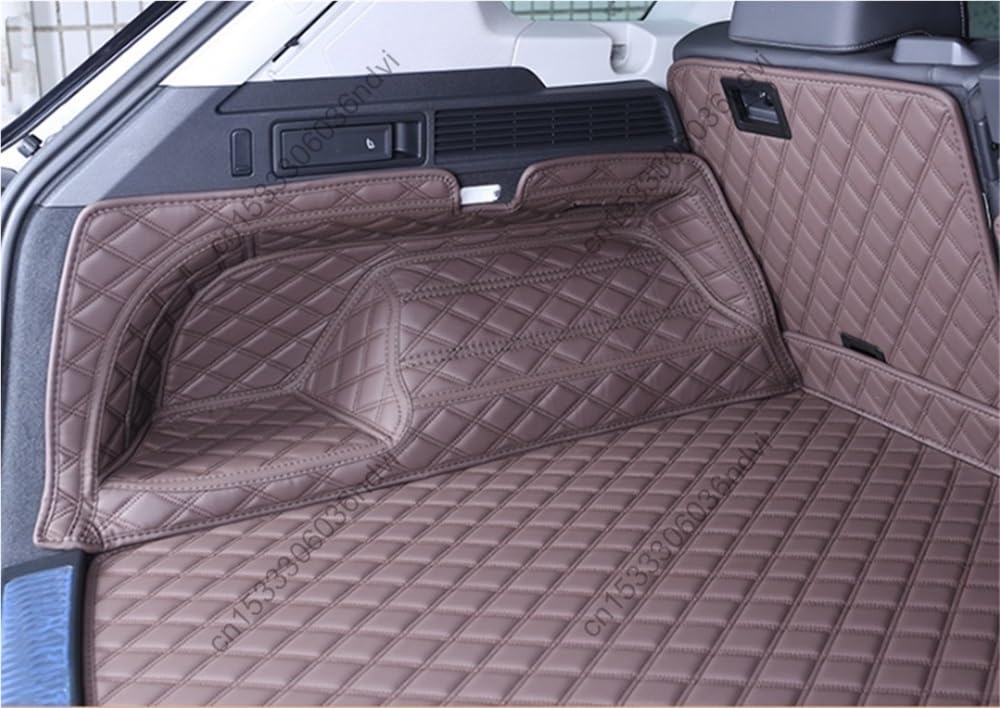 Per Per Touareg 2019-2021 tappetino del bagagliaio | Veicolo Bagagliaio Tappetini Bagagliaio Custom Auto PU Accesorios Styling(Wine red)