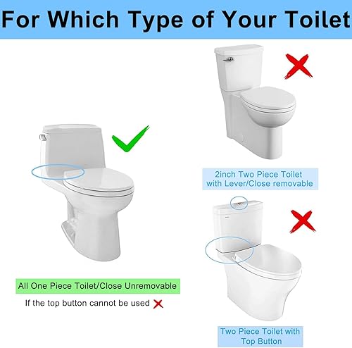 Miniatura 3 de Válvula universal de descarga de inodoro, kit de reparación de inodoro de una pieza de 2 pulgadas con aleta y cadena, fácil de instalar, color blanco