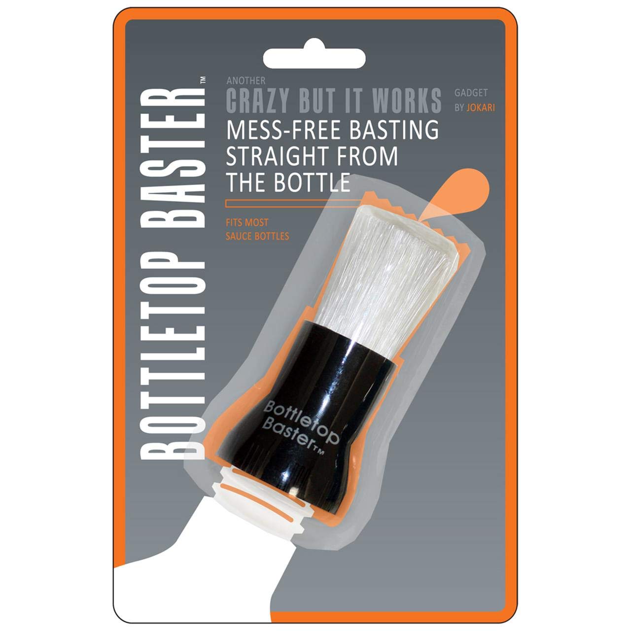 Jokari 06035 - Bottletop Basting Brush - Pinceau Bottletop - Convient à la Plupart des Bouteilles de Condiment - Taille Unique -