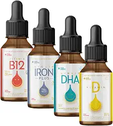 Kit True Source DHA, Iron Plus, Vitamina D e B12