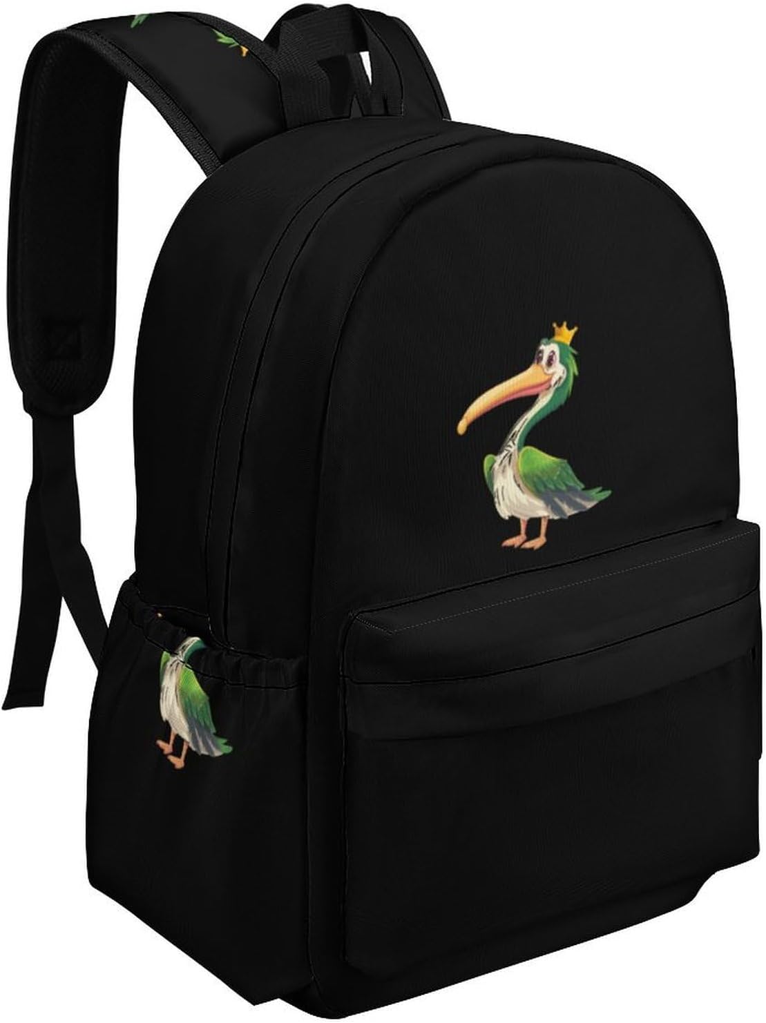 Pelicanes with Crown Travel Backpack for Women Men Summer Hiking Shoulder Bag Casual Daypack