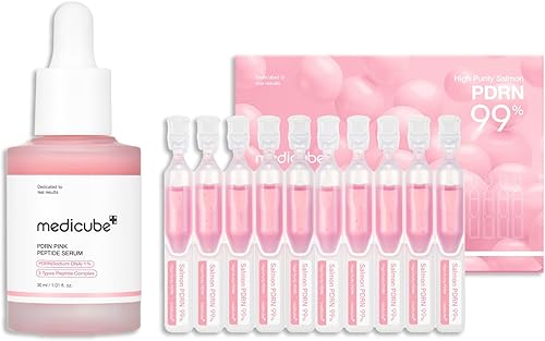 medicube Intensive Moisture & Skin Plumping Set: Salmon DNA PDRN Pink Peptide Serum and Salmon DNA PDRN Pink One Day Serum