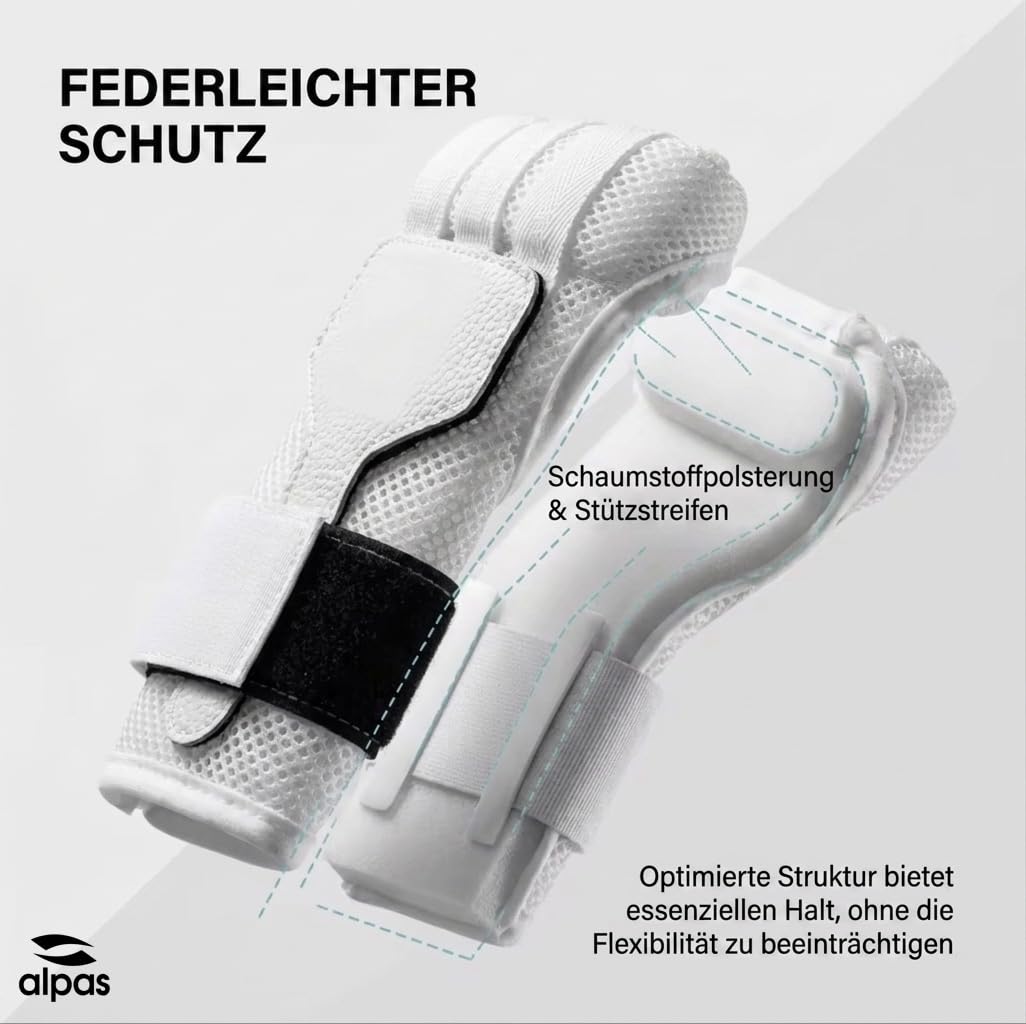 alpas Fast Wraps Boxbandagen - Quick Wrap Innenhandschuhe mit Knöchelschutz - Boxbandagen für Boxen, MMA, Muay Thai & Fitness - Schnelles Anziehen - mit Handgelenksbandage