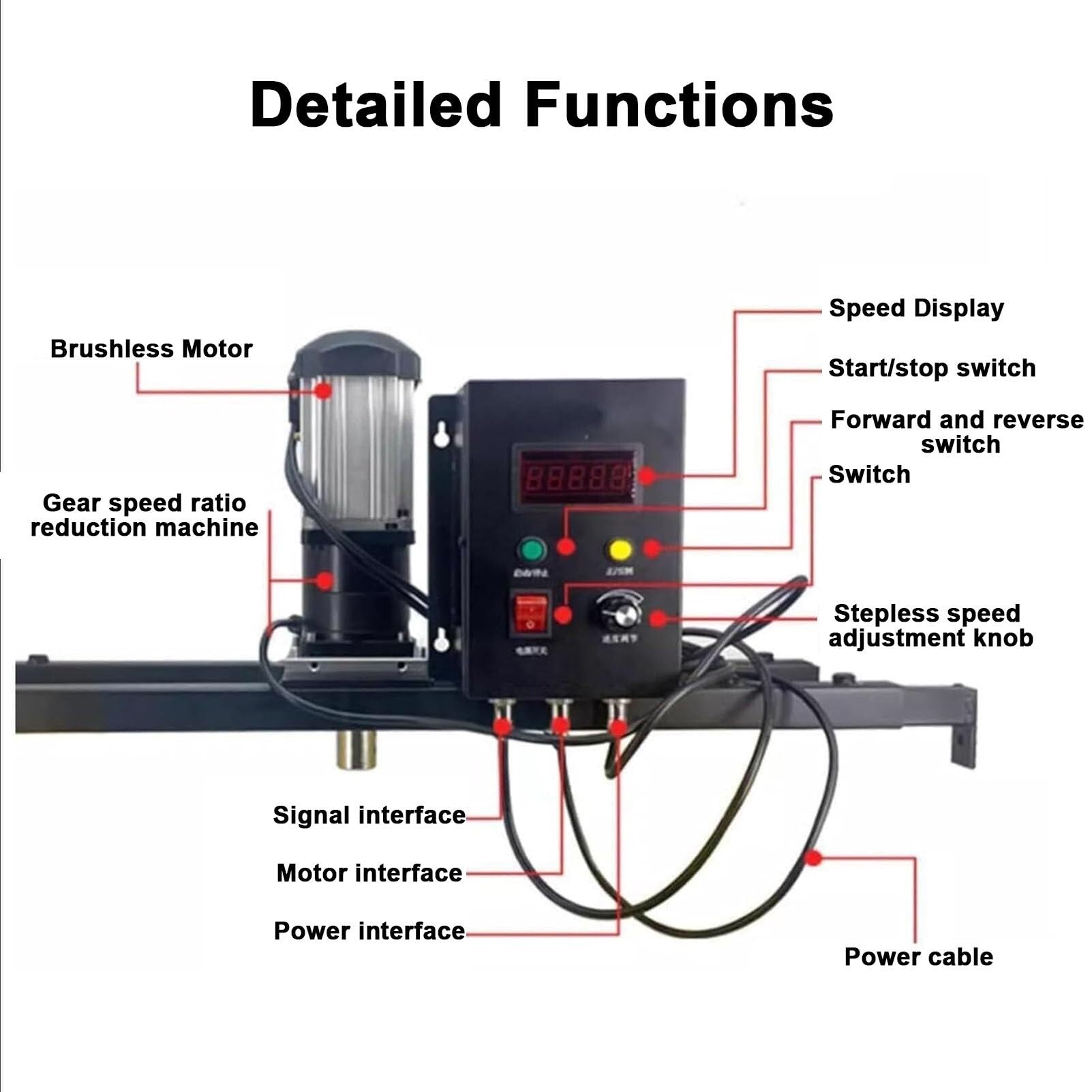Mezclador de pintura eléctrico comercial de alta potencia de 980 W con soporte para colgar, capacidad de 1 tonelada para líquidos de viscosidad media a alta, ideal para uso industrial y profesional.