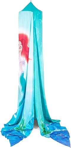 Disney - Cortinas para cama de niños con diseño Ariel de La Sirenita para techo, cubierta de mosquitera colgante para rincón de lectura, tienda de