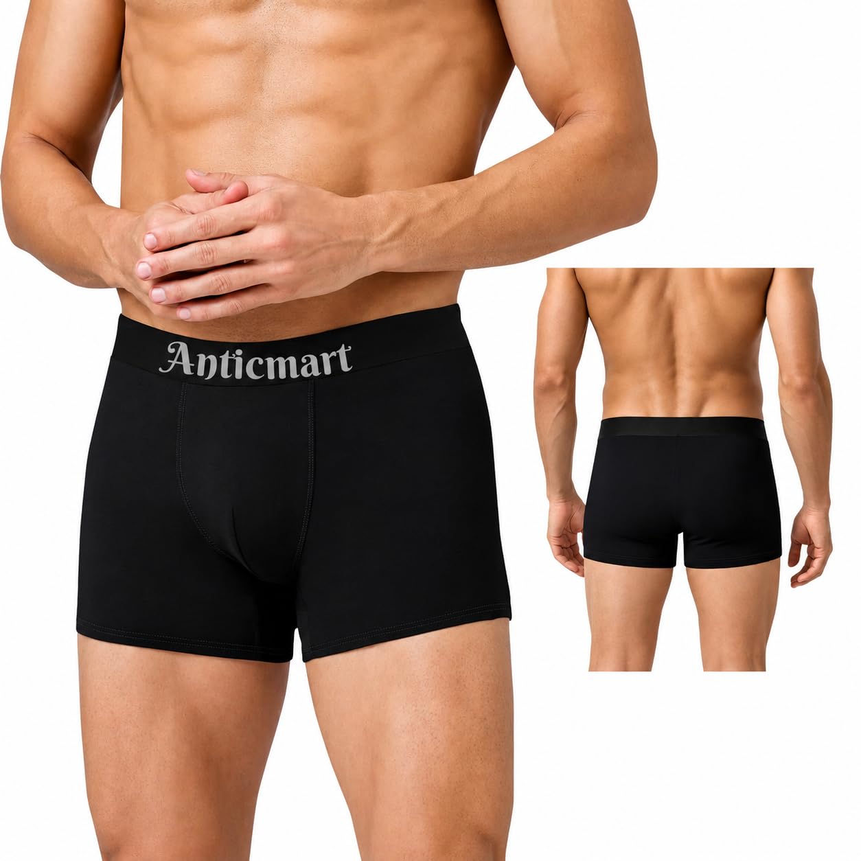 Men's Boxer Trunks Soft Stretch Underwear with Supportive Pouch-picture-35