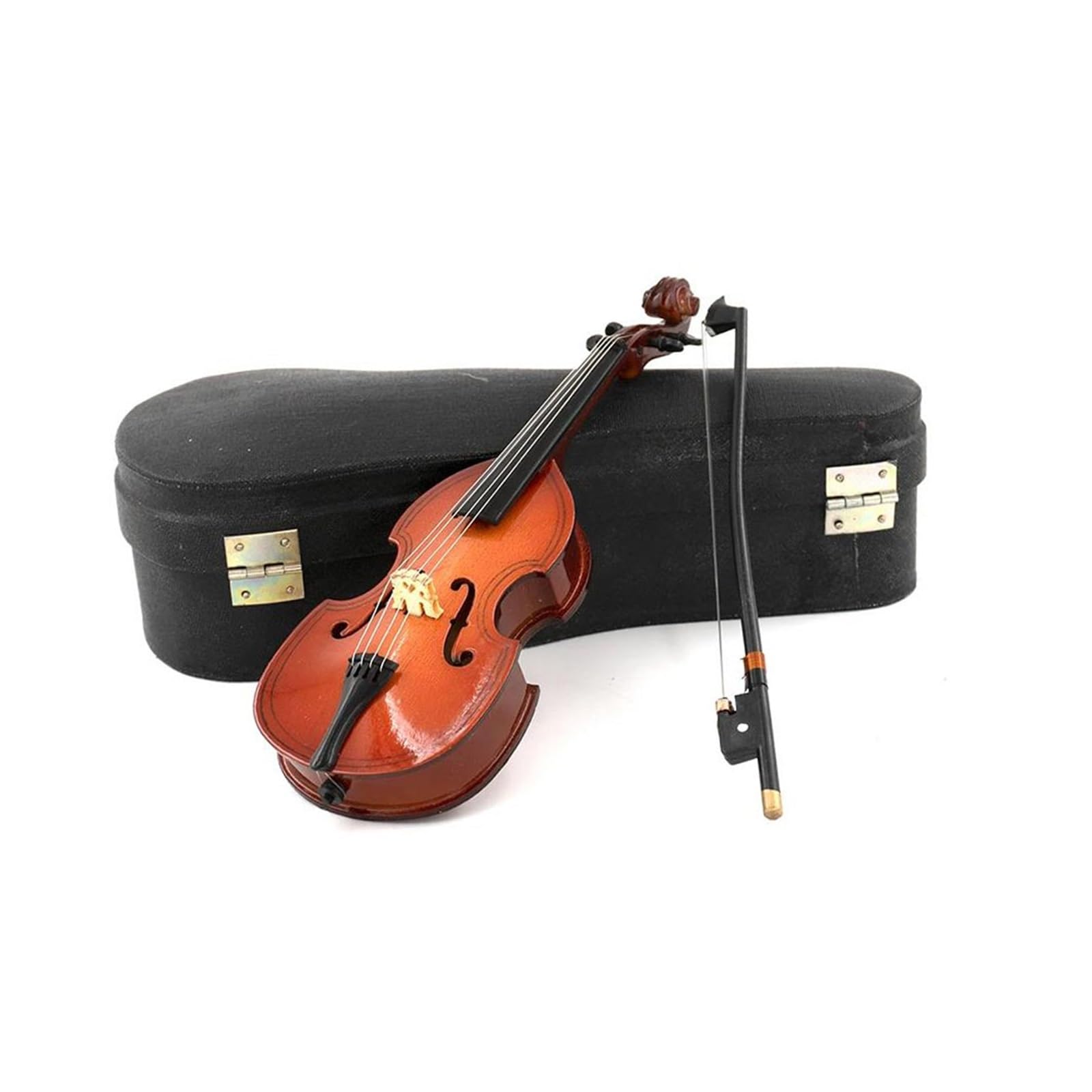 Miniatur Cello Aus Holz 14cm - Detailliertes Musikinstrument Modell - Mit Etui