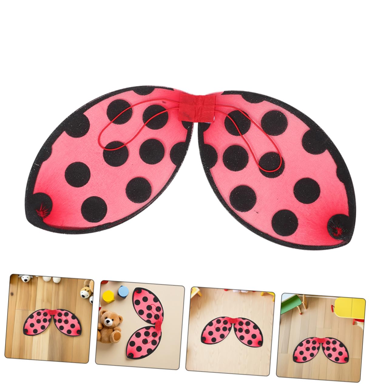 6 Pezzi Coccinella per Rosse Pieghevoli Costume Leggero per Feste Compleanno Halloween Recite e Giochi Ruolo