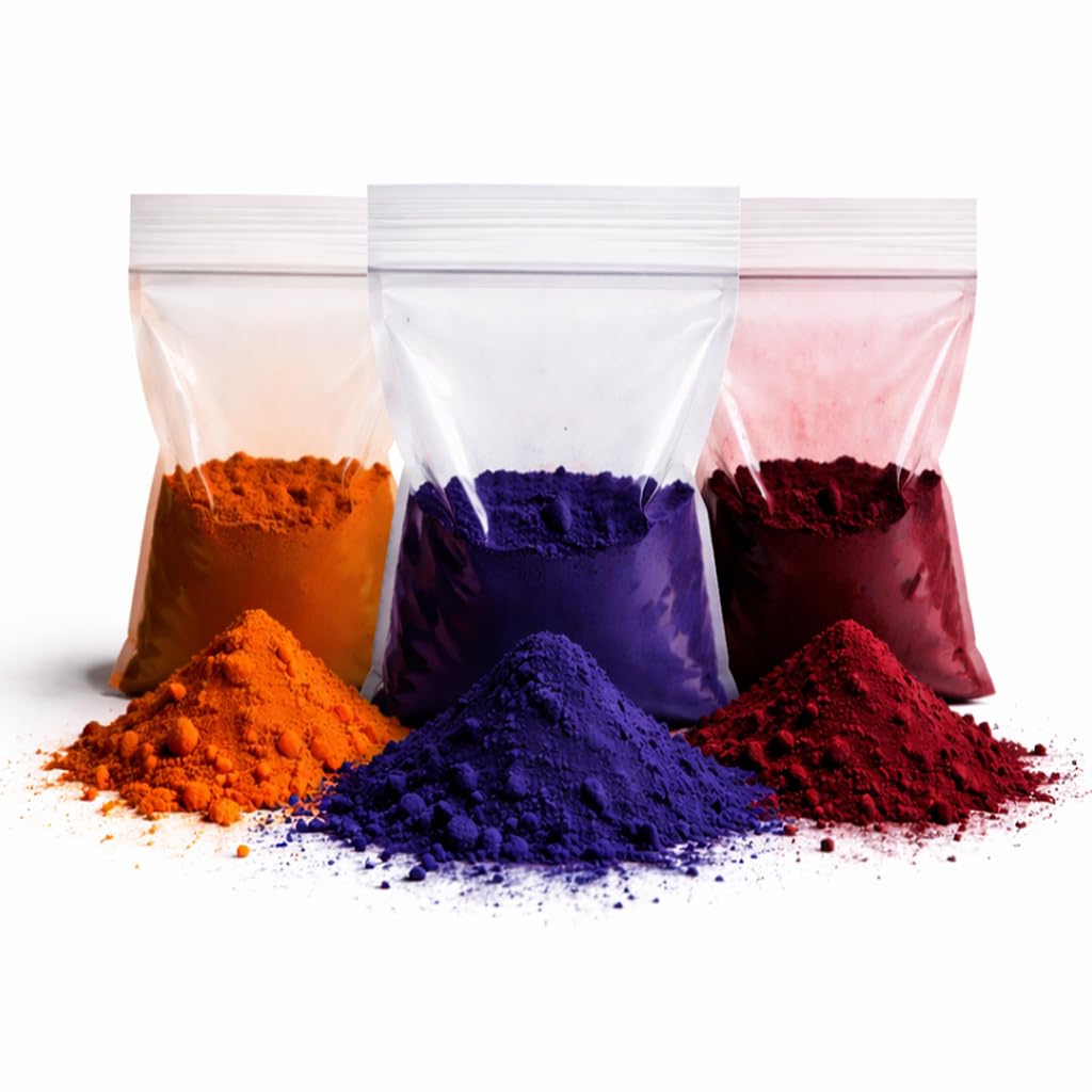 Méduze - Pack 3 colorants traceurs en poudre 25 g - Fluorescéine, bleu et rouge alimentaire - Mutiusages - Dilution facile et rapide dans l'eau