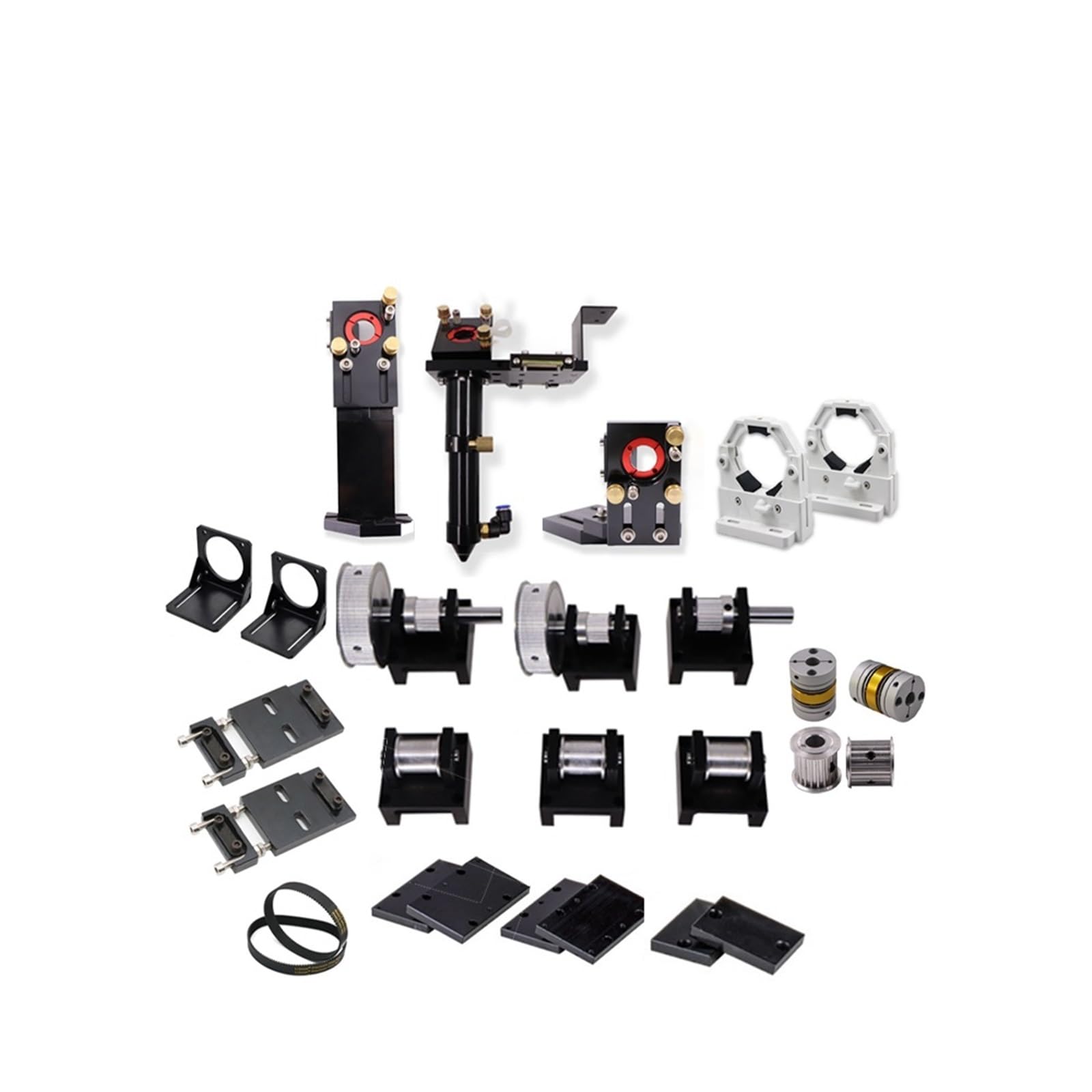 CO2 Laser Metal Parts Transmission Laser Head Mechanical Components for DIY CO2 Laser Engraving Cutting Machine(Whole Metal Set)