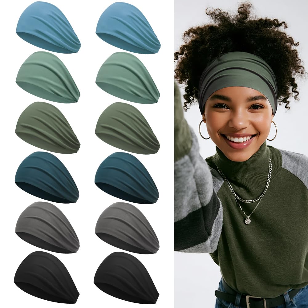Amazon.com : Z-CHARMMY Sweat Headbands for Women, Workout