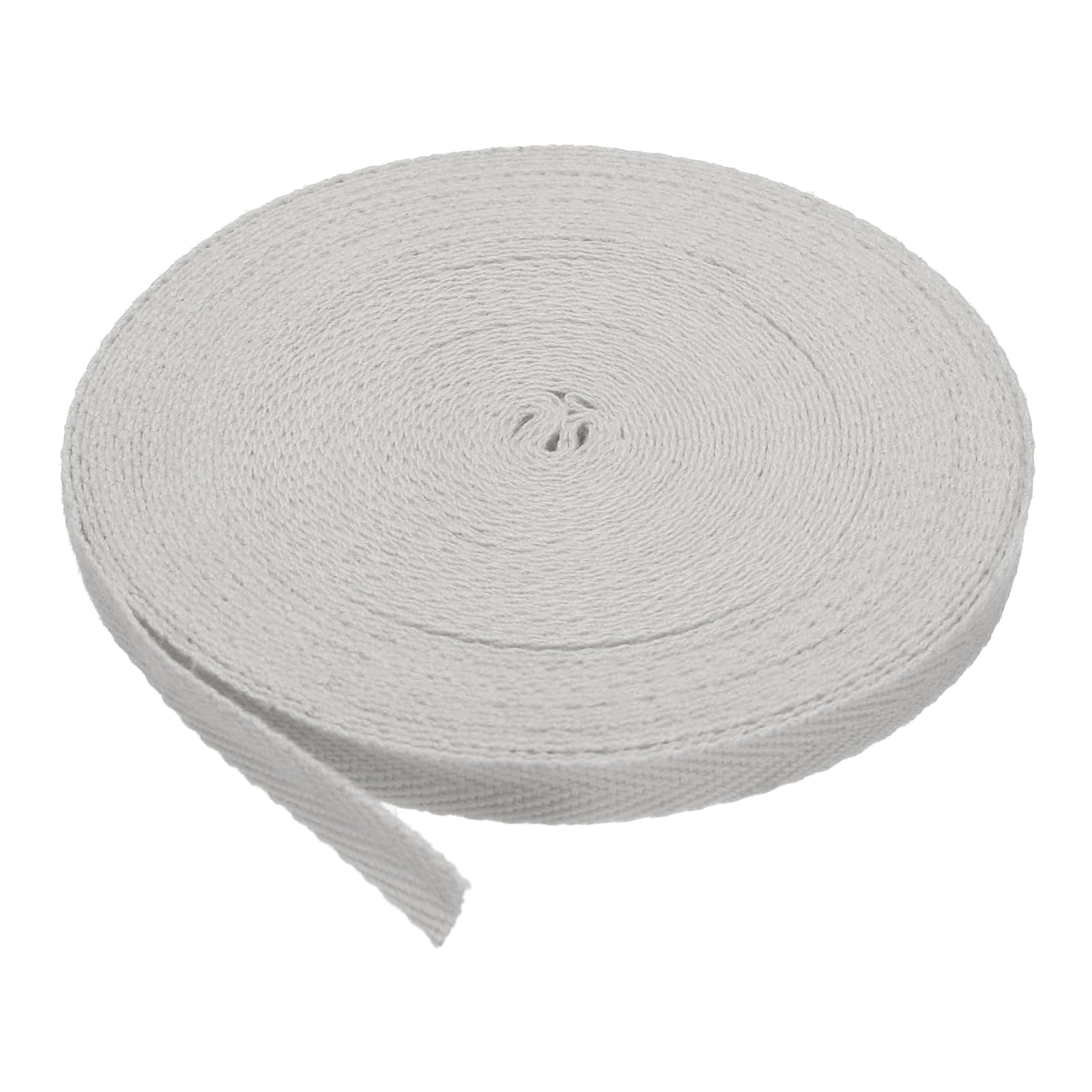 DMiotech 1/4"(0.6cm) 10 Yards Cotton Twill Tape Cotton Ribbons Bias Binding Tape Herringbone Tape Ribbons Light Gray for DIY Crafts, Clothes, Sewing, Knit