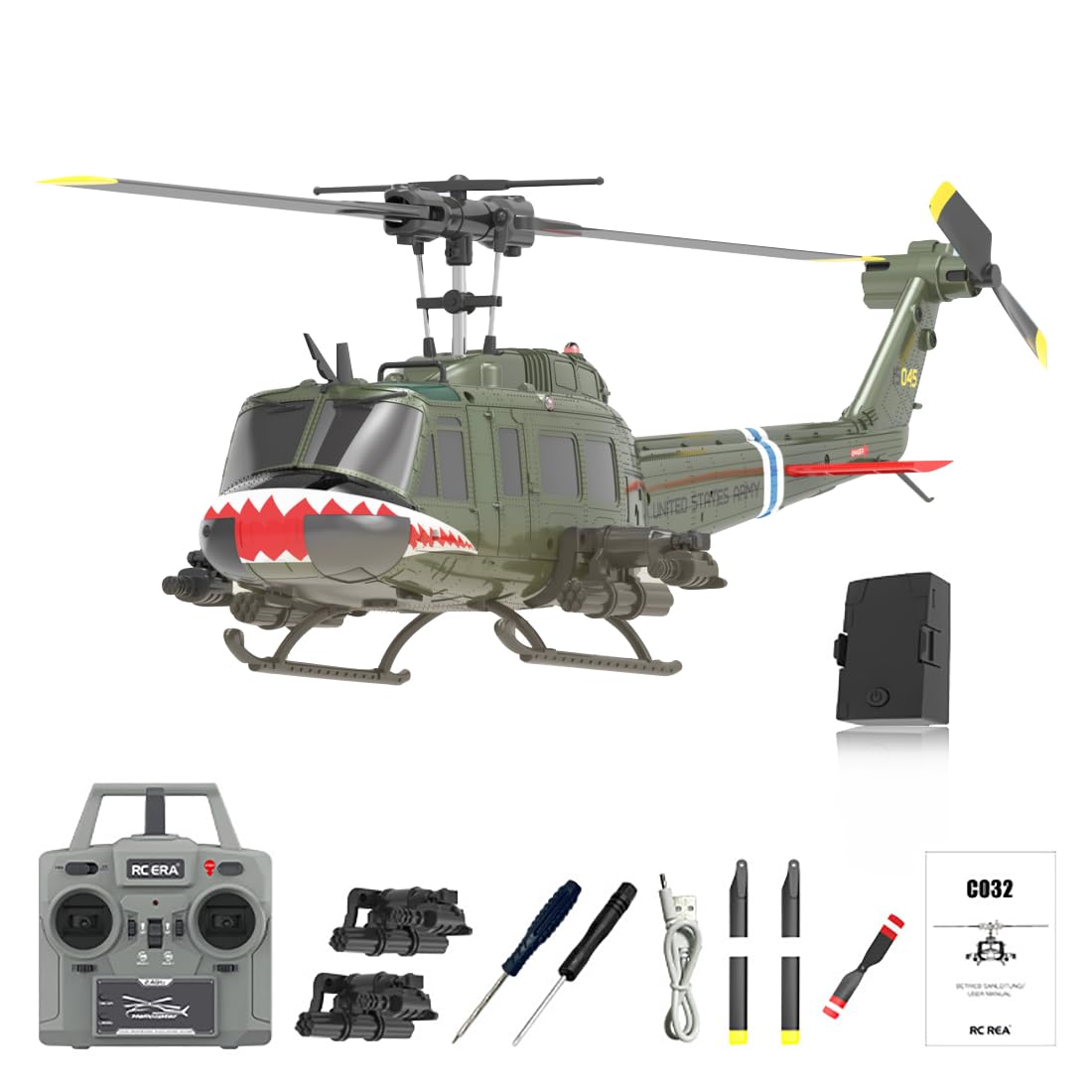 【RC ERA】ラジコンヘリコプター　C032 UH-1 Huey　1／48 Amazon.com: DrivesX RC ERA C032 UH-1 Huey RC Helicopter Toys
