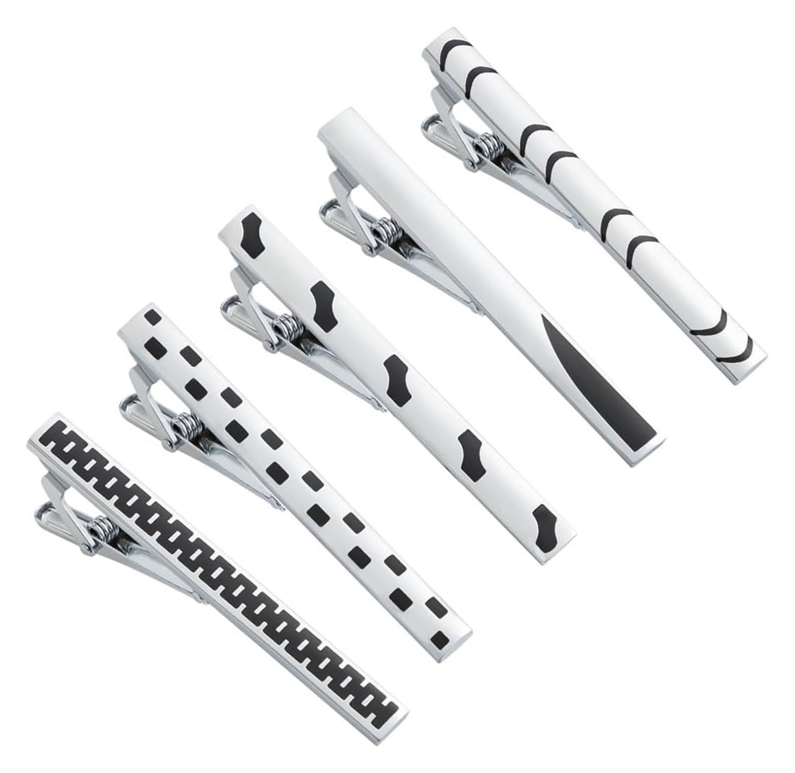 Alicates para corbatas, de hierro esmaltado plateado galvanizado, pinza de corbata de seguridad para hombres de negocios de comercio exterior