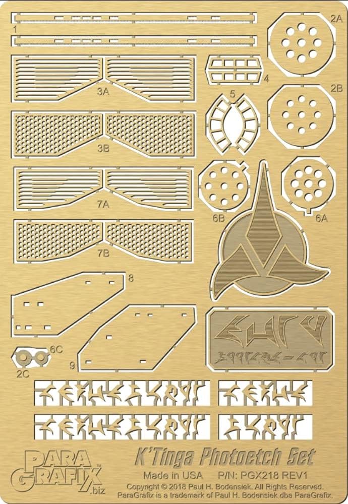 BIBNY Paragrafix 1/350 K'Tinga Photoetch Set PGX218