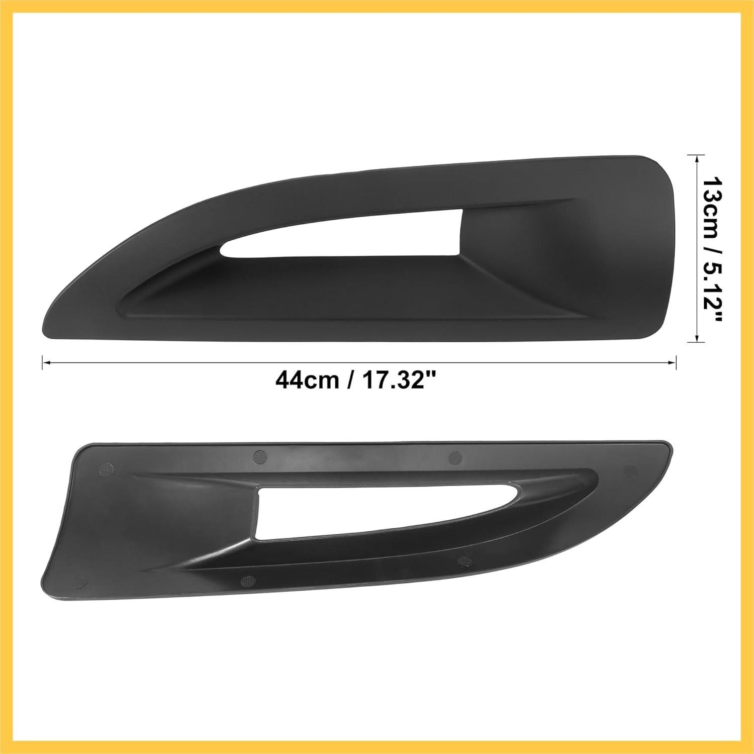 Pair Hood Side Air Vent Cover Bezels Trim Matte Black for Jeep Wrangler JK JKU Unlimited Rubicon 2007-2017 Auto Replacement Parts