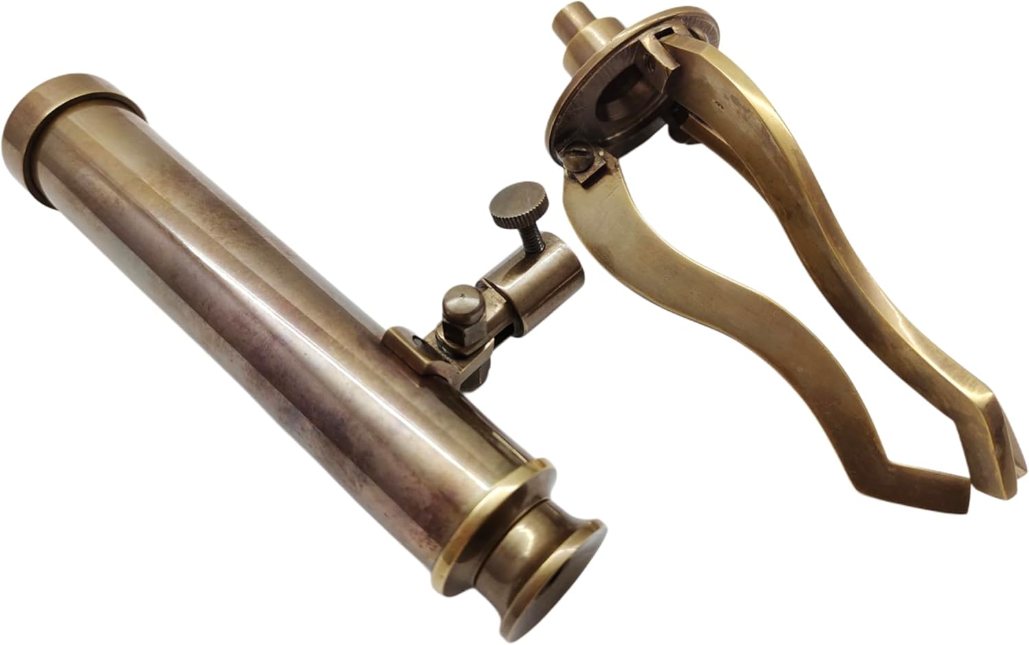 Vintage Brass Telescope Decor & Functional On Tripod Nautical Desktop Pirate Spyglass Royal Collectible Idea for Home Decor, Gifting, Kids & Office Desk