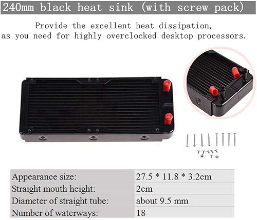 Miniatura 3 de Kit de refrigeración por agua para PC, kit de enfriamiento de agua DIY con enfriador de bloque de CPUGPU, bomba de depósito de agua cilíndrica,