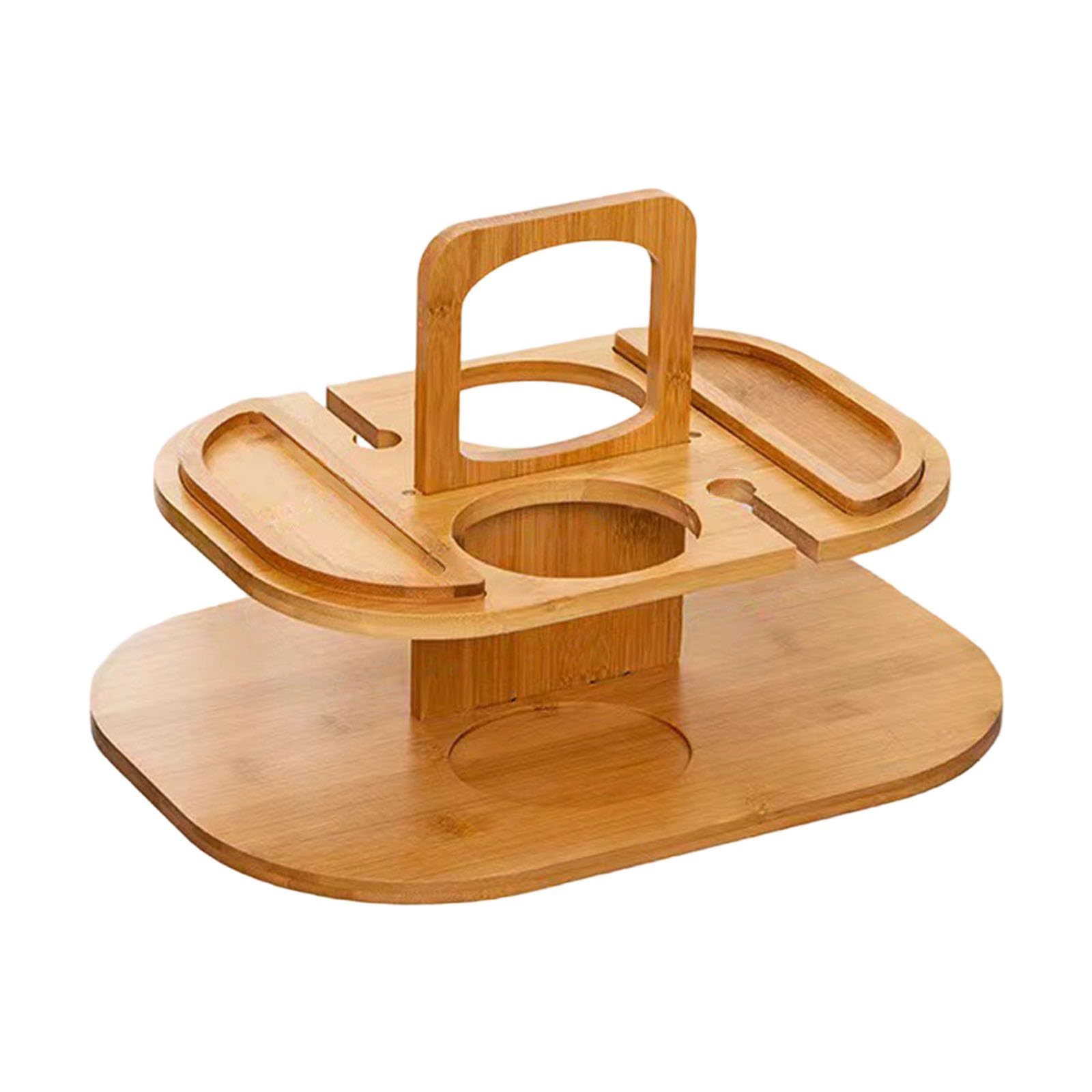 Yhplxyuus Foldable Portable Wooden Storage Table for Wine Bottles Fruit Outdoor Picnics Wooden Camping Tableware Rack