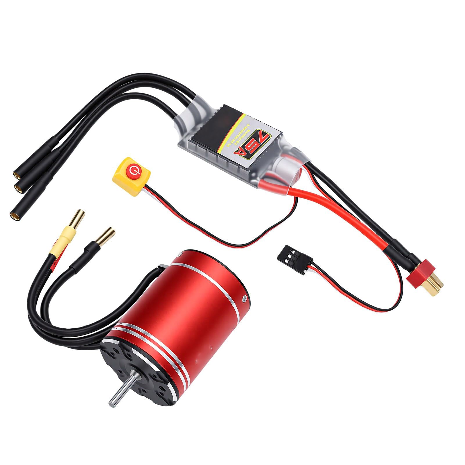 Generic Zestaw Bezszczotkowy Silnika ESC Combo 4600KV Trwały i Wodoodporny do Konkurencyjnych Samochodów i łodzi RC 1/10 RC