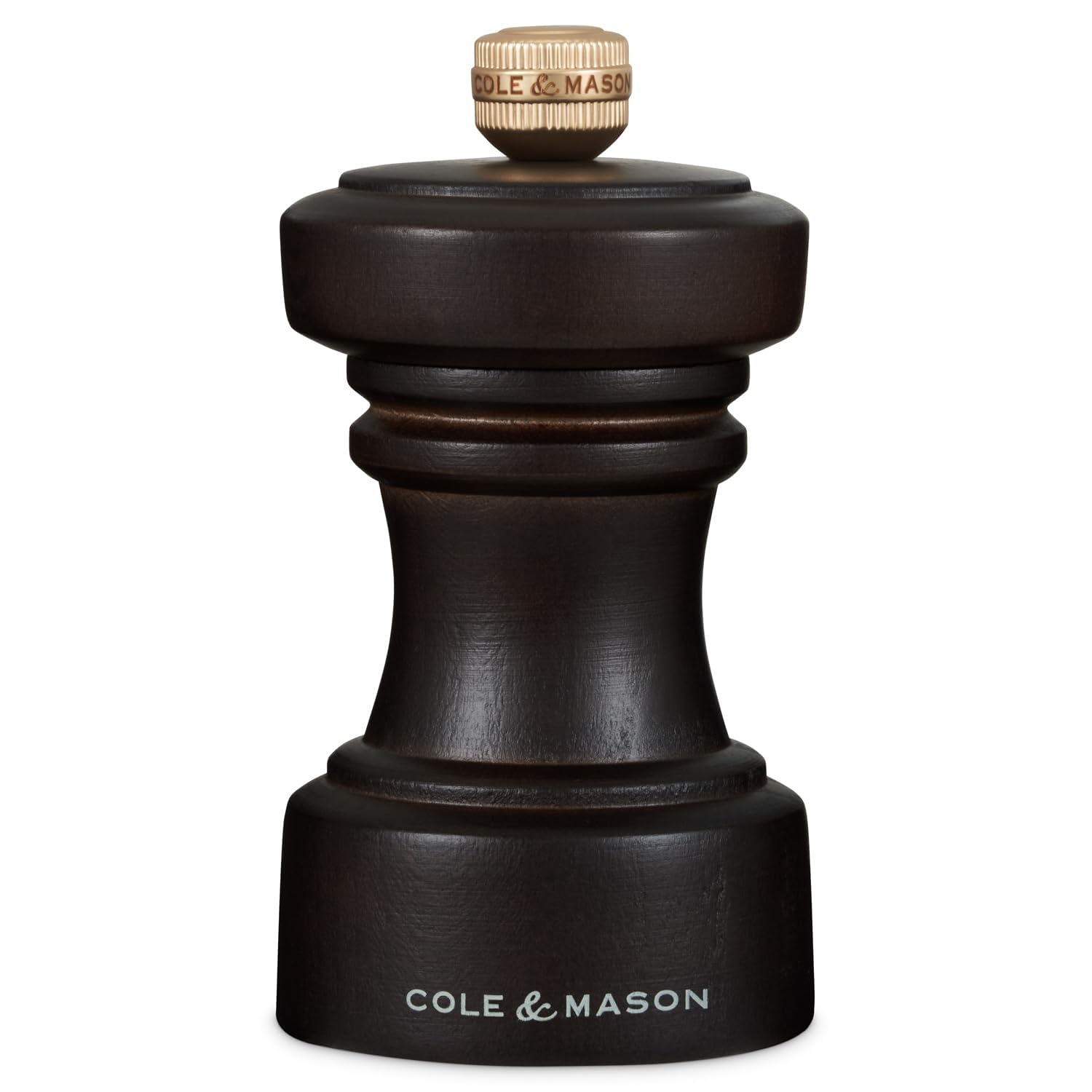 Cole & Mason Hoxton Mill - Table Salt Grinder - Refillable Sea Salt Grinder - Kitchen & Home Accessory - Salt Mill with Ceramic Mechanism - 4'',