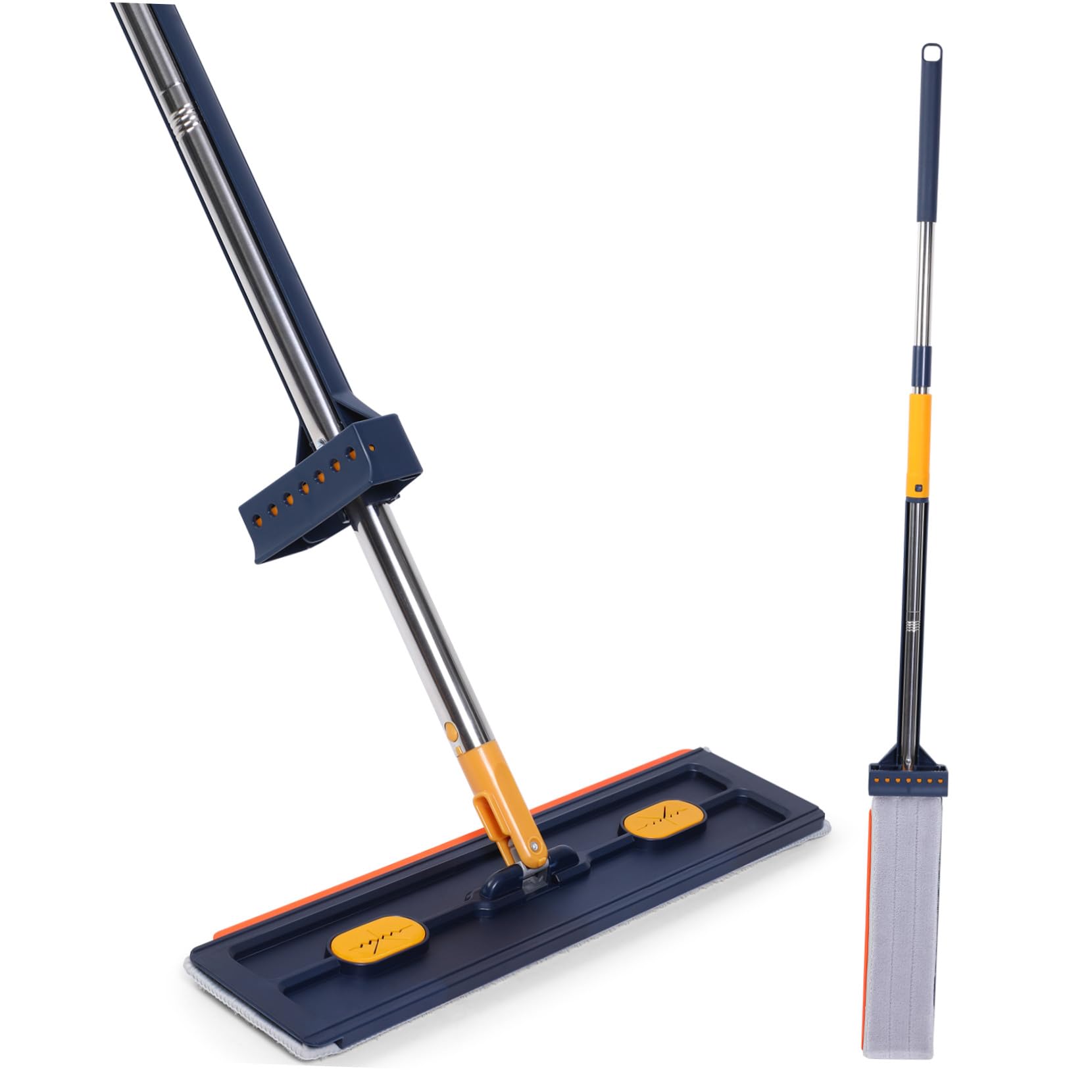 COLLBATH Trapeador Plano Multifuncional Rotación 360 Grados para Limpieza de Suelos y Mango Cómodo Trapeador para Piso de Microfibra