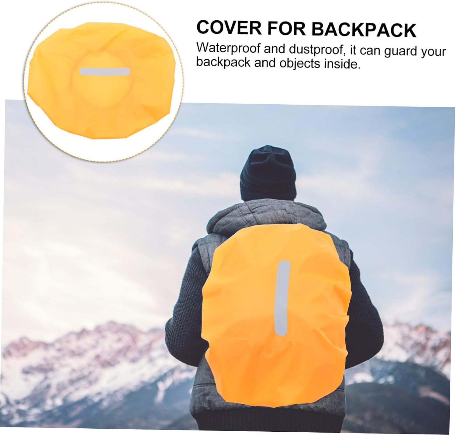 VANZACK Backpack Rain Cover Waterproof Protector Reflective Design Outdoor Camping Bag Cover for Hiking and Traveling