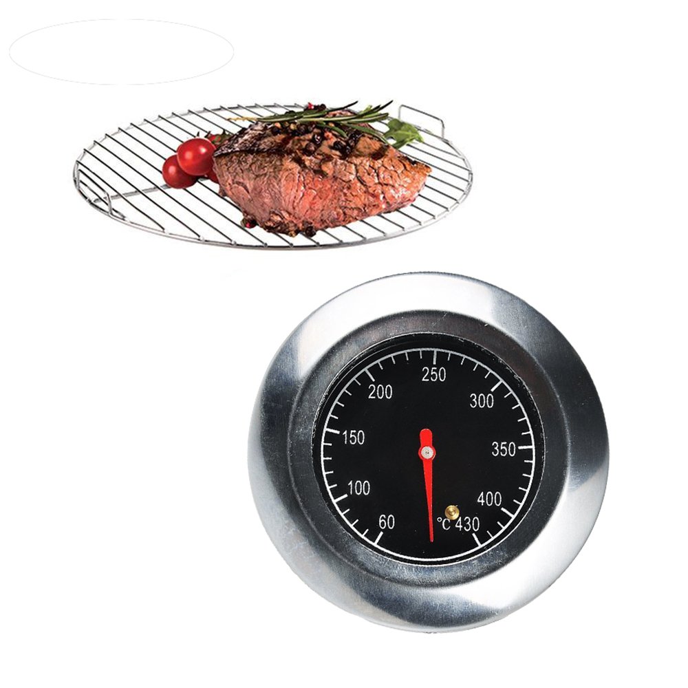 Termometro Per Carne Da Barbecue - Analogico In Acciaio Inox, Range 60-430°C, Facile Da Installare Su Grill O Forno - Foto 4