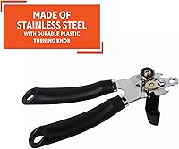 Vista 3 de Imusa USA - Abrelatas manual fácil de usar, color negro