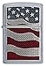 Zippo Diamond Plate Flag Street Chrome Lighter