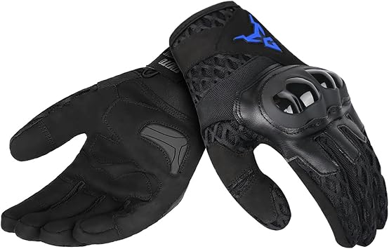 Retro Motorcycle Gloves, Summer Breathable Protective Motorbike Riding Gloves, Touchscreen Non-Slip Shockproof, for Men Women