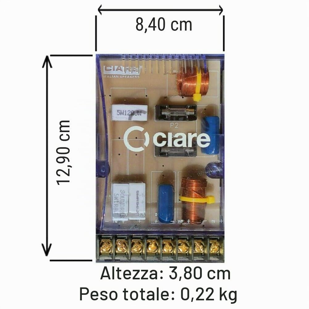 2 CIARE CF231 crossover passivi 4 ohm 200 watt rms predisposizione auto per sistema a 2 vie woofer tweeter porte portiere sportelli spl, a coppia + 5 sticker omaggio