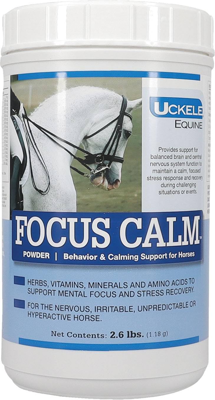 Uckele Focus Calm Horse Supplement - Calm and Behavior Supplement for Horses - Equine Vitamin & Mineral Supplement - 2.6 pound (lb)