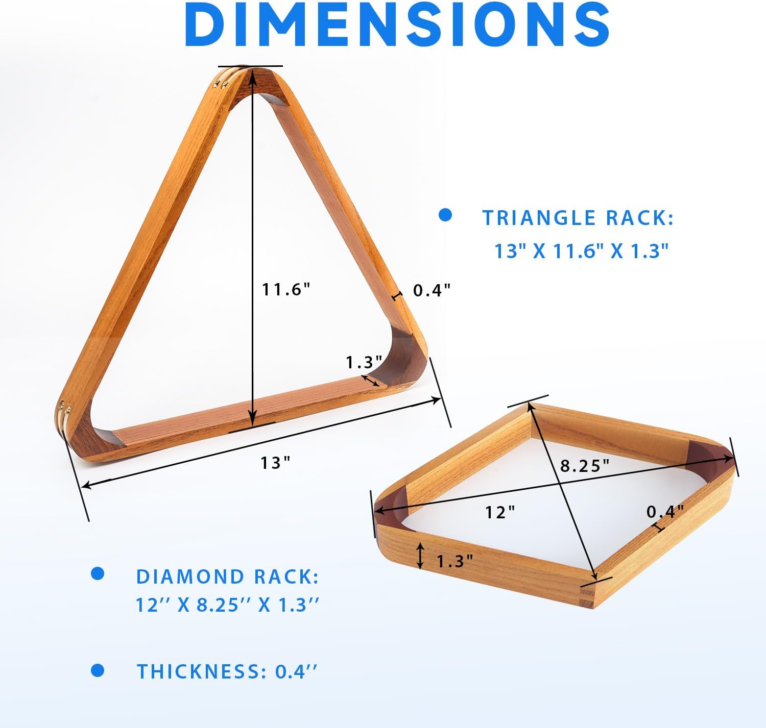 GSE Solid Wood Billiard 8-Ball Triangle 9-Ball Diamond Pool Ball Racks ...
