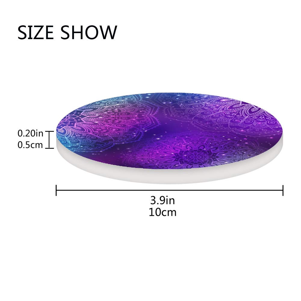 1 set sottobicchieri rotondi in sughero con motivo mandala nordico con supporto per rack bevande in legno tappetino assorbente tazza di vetro tazza pad Decor  15
