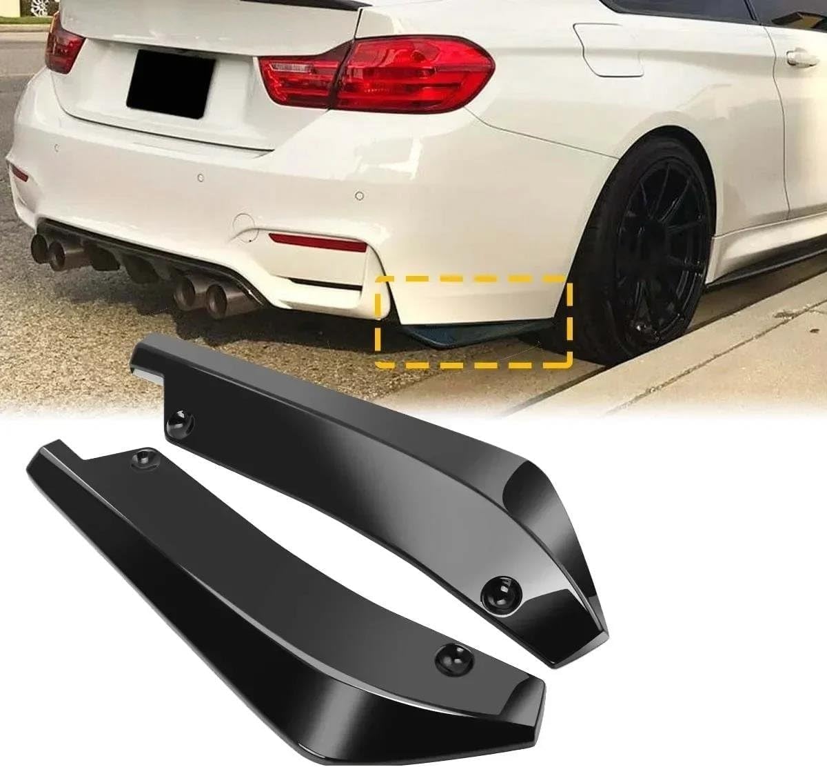 Woniyal 2Pcs Rear Bumper Diffuser for Dacia Sandero Stepway 5 Places Duster 2019-2021