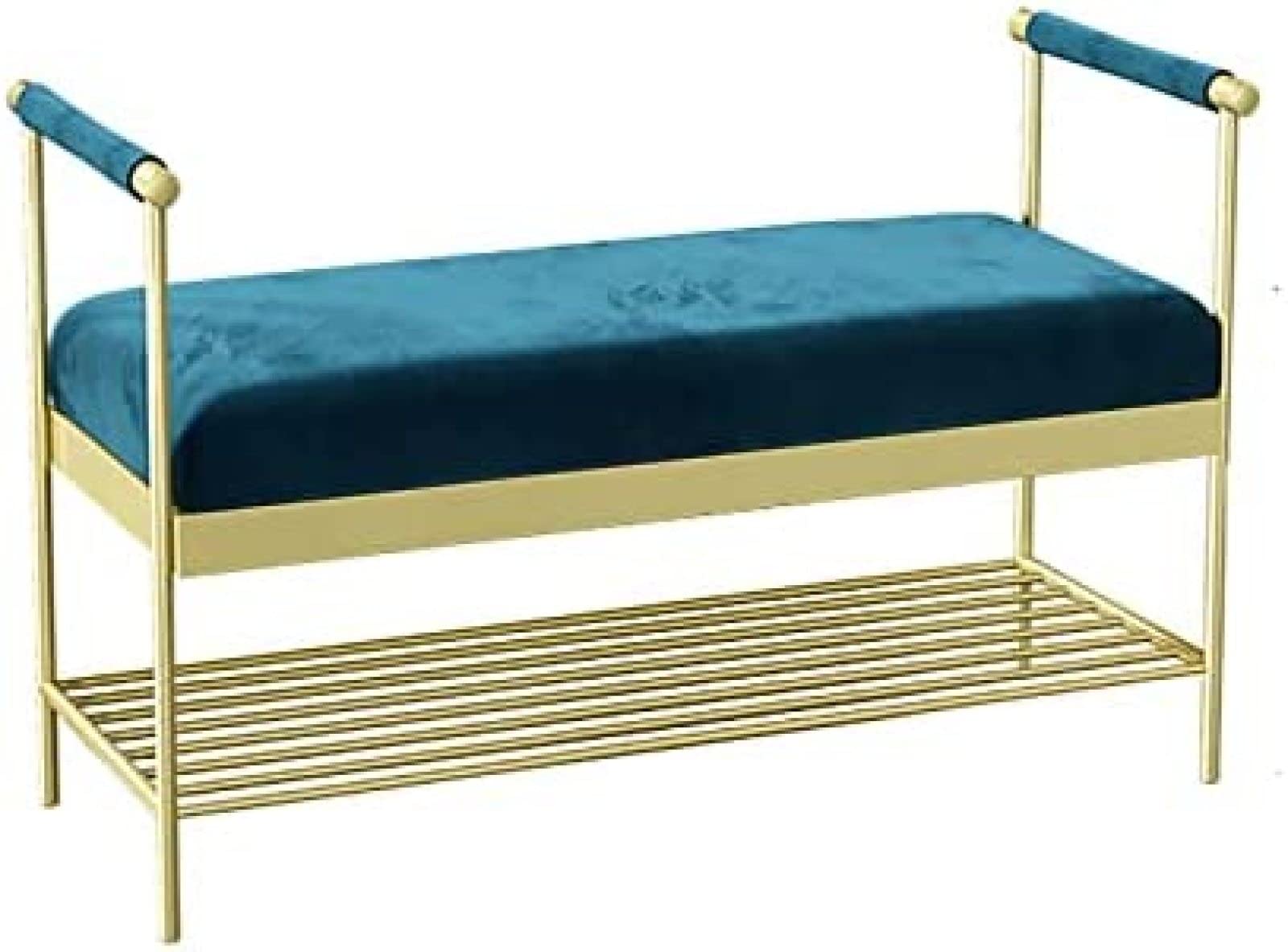 Banc à chaussures en velours gris idéal pour sublimer l'entrée