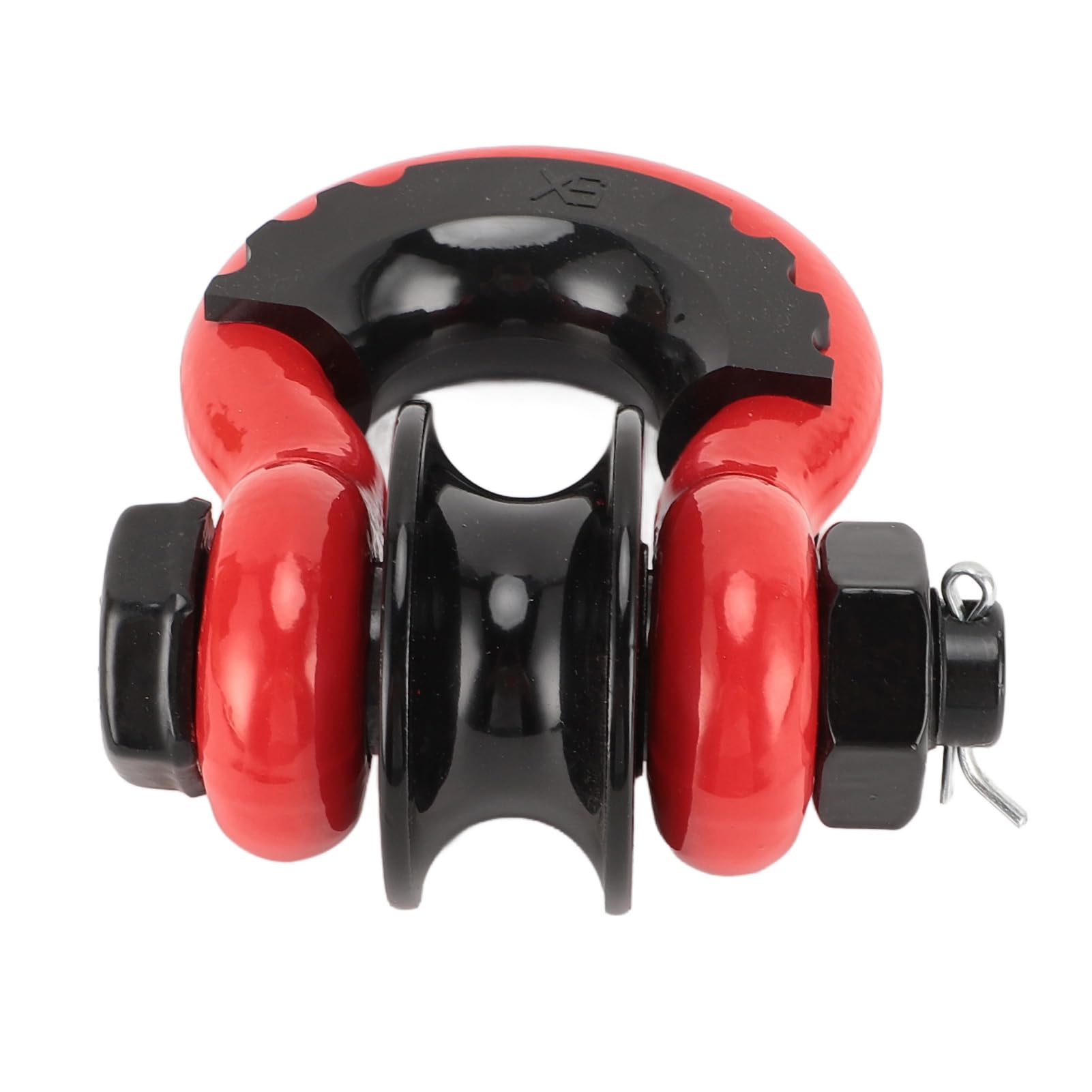 RiToEasysports - Grillete de anillo en D, 2 piezas de acero al carbono de 3/4 pulgadas, grillete de remolque resistente con polea para recuperación fuera de carretera, ajuste universal para camión