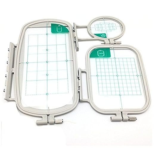 FQTANJU 3 pcs Embroidery Hoops Sewing Embroidery Machine Hoop Set for Brother Embroidery Machine SE270D, SE-350, SE-400, HE-120, HE-240, 500D, 900D, 950D, LB6800PRW etc (3 in 1set)