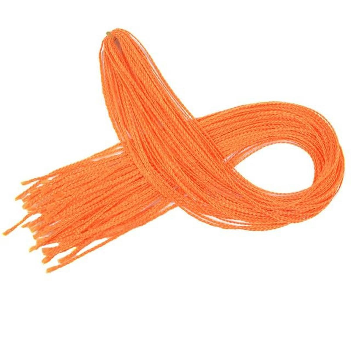 Extensiones de cabello sintético para trenzado africano, cabello trenzado de 30 pulgadas de largo, trenzas de caja artificiales Ombre, cabello para mujer, naranja, 50g