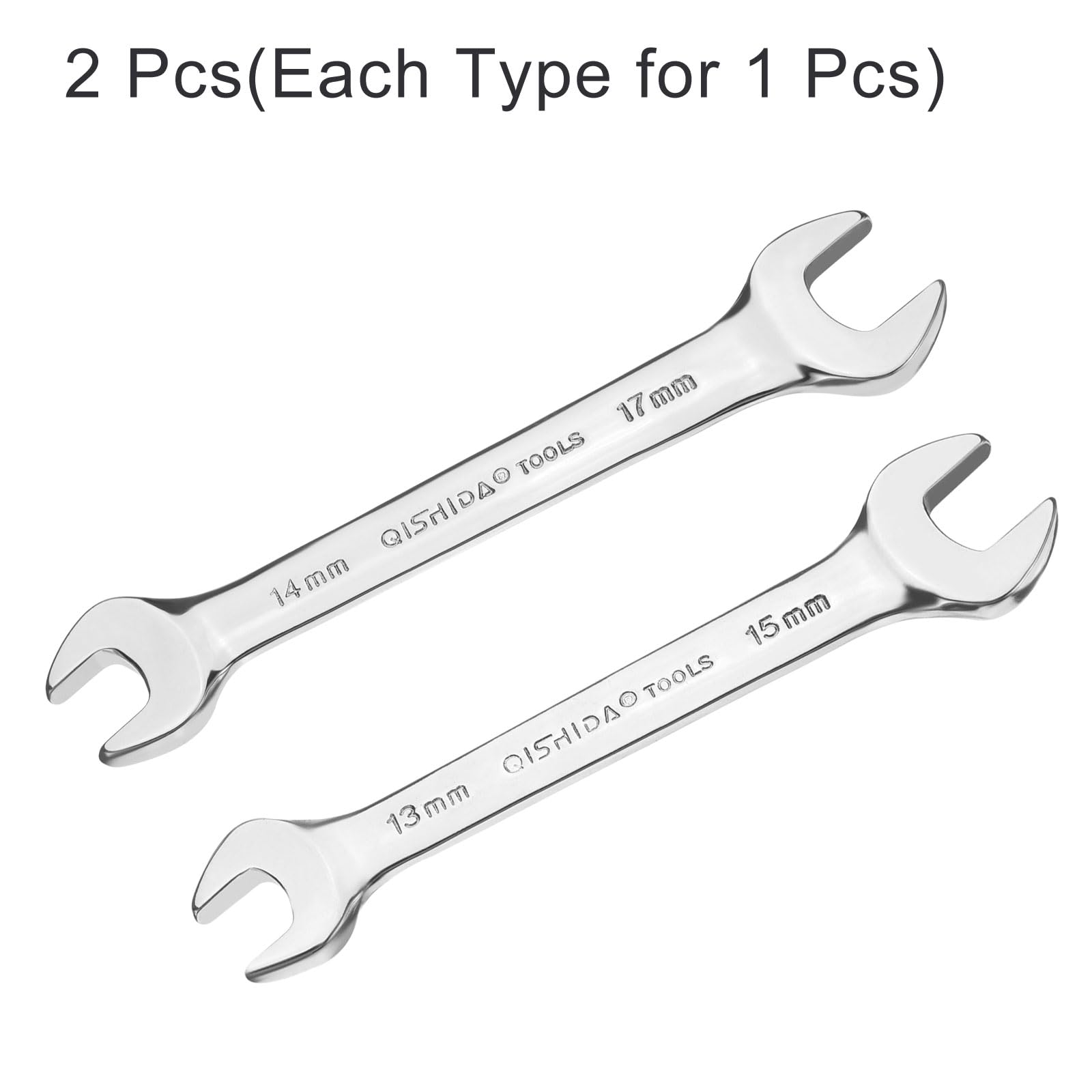 Thin Wrench, 2PCS 45° Angle Head Double Open-End Wrenches Set