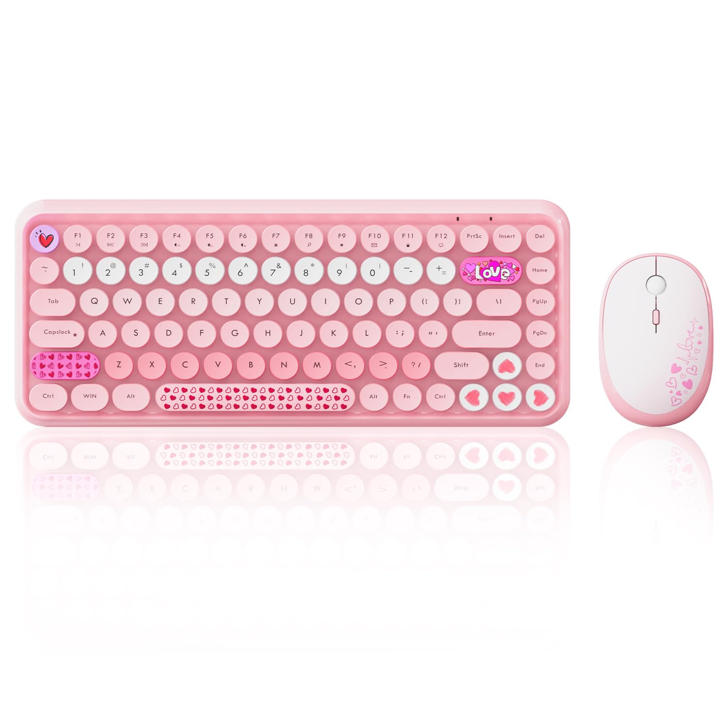 Amazon.com: 308i Pink Wireless 2.4G Keyboard and Mouse Set