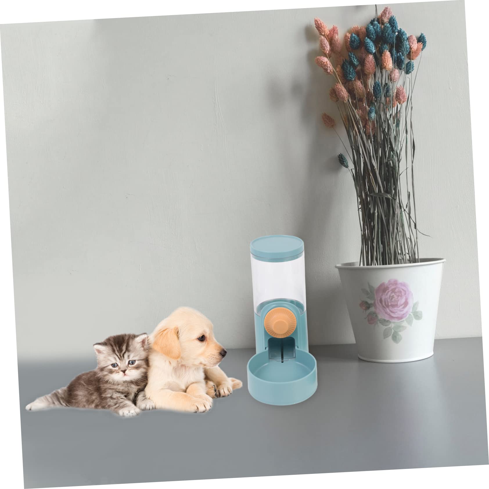 ifundom 2Pcs Automatic Gravity Pet Feeder Water Dispenser Hanging Cage Design for Cats Dogs Rabbits and Animals Convenient Food Water with Easy Installation