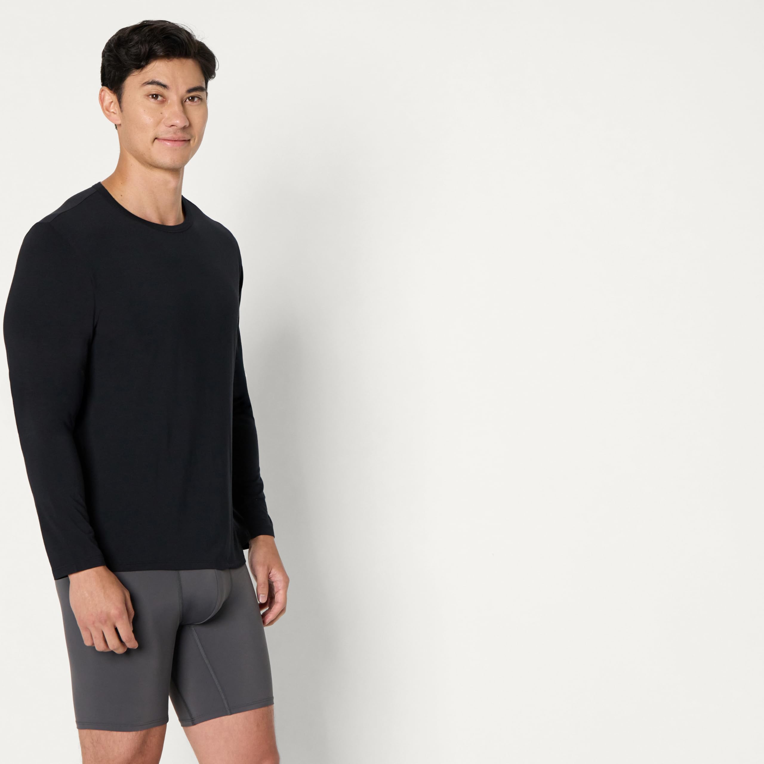 Amazon Essentials Uomo Maglietta Intima in Modal Super Morbido a Manica Lunga