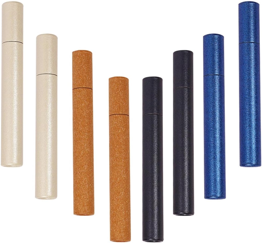 8pcs Practical Paper Incense Tubes Storage Holders Set Incense Stick Containers with Kraft Paper Packaging Multi-color Home Storage for Aromatherapy and Meditation